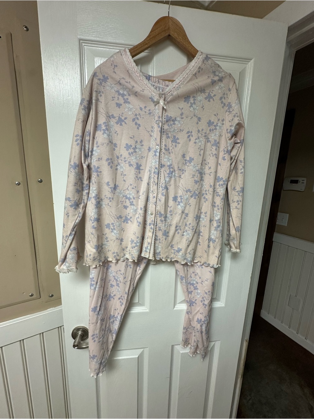 Women Floral Print Pink Pajama Set